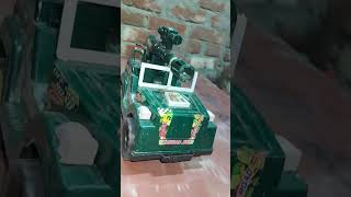 Big tractor pushing pink yellow green and red car in pit #jcbtoy #jcb #jcbjcb #jcbvideo #viral