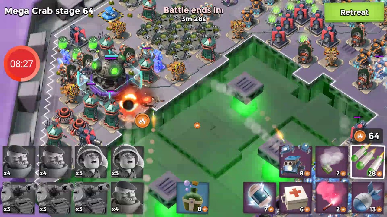 boom Beach, mega crab April 2018, stage 62-67