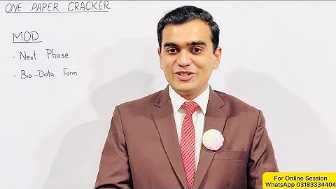 MOD Bio Data Form | MOD Update | MOD next phase | Eligible Ineligible Criteria