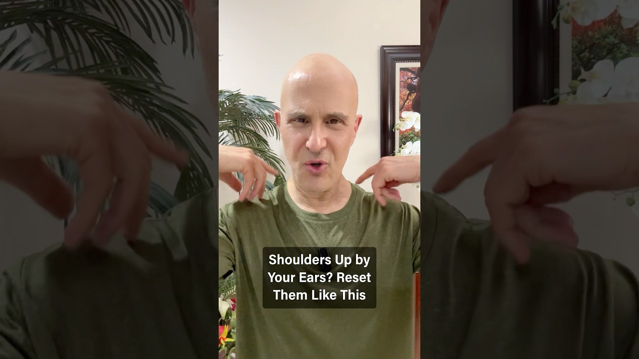 Shoulders Up by Your Ears? Reset Them Like This! #drmandell #stress #tension