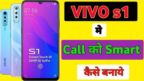 Vivo S1 me smart call setting / call smart kaise banaye vivo S1/how to smart call setting in vivo S1