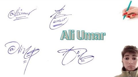 Ali Umar signature with arooj