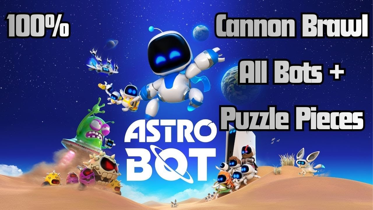 Astro Bot 100% Cannon Brawl - All Bots and Puzzle Pieces - No Commentary