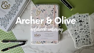 Archer & Olive Journal Unboxing 🌿📦 | Dot Grid Notebook📔| Stickers + Goodies ✨