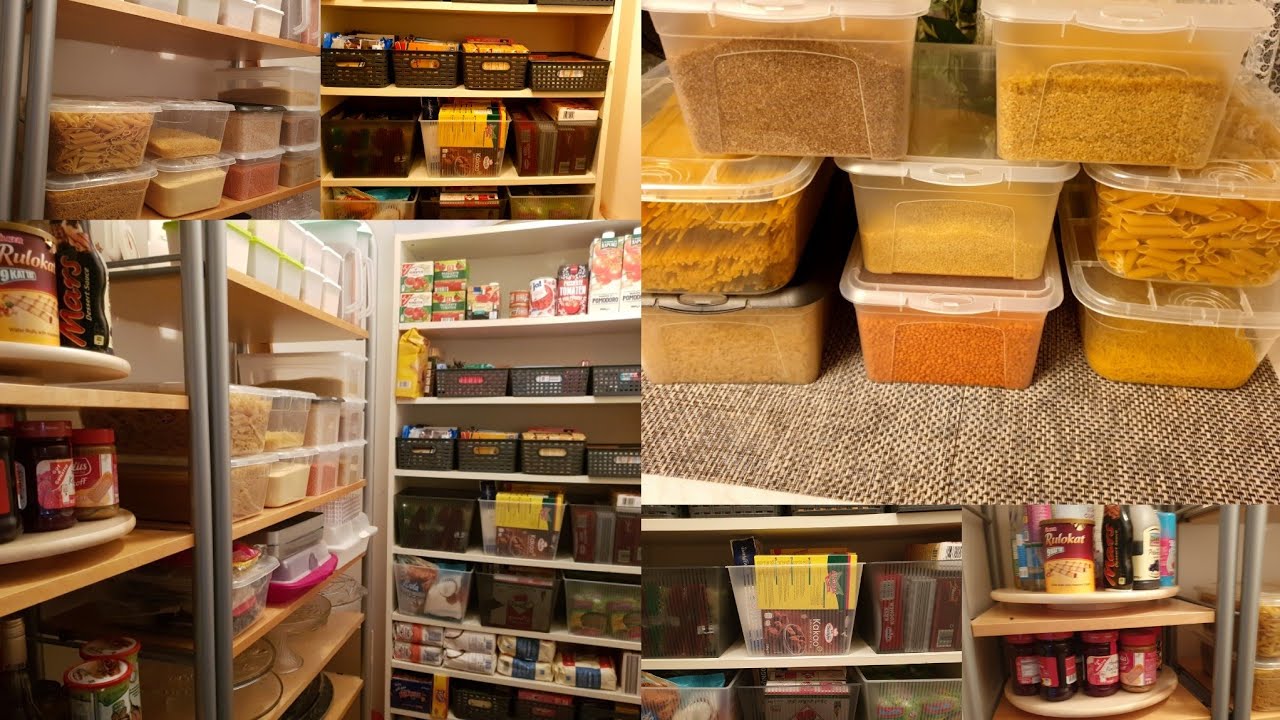 روتيني لتنظيم خزاين المطبخ او غرف الخزين واستغلال المساحة بشكل منظم #روتين#تنظيم_خزاين_المطبخ