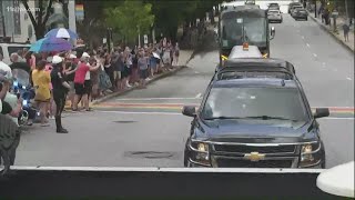 The procession for Rep. John Lewis in Atlanta