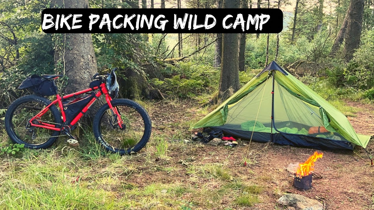 SOLO BIKE CAMPING in a British Forest WILDCAMP • Bike Packing Gear I’m