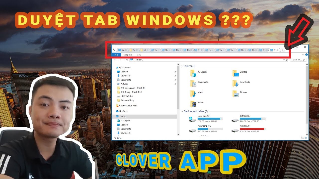 Update New Clover App ✅ Sự Thú Vị Của Phần Mềm Duyệt Tab Thay Cho File Explorer // Thuan Nguyen Quang TNQ