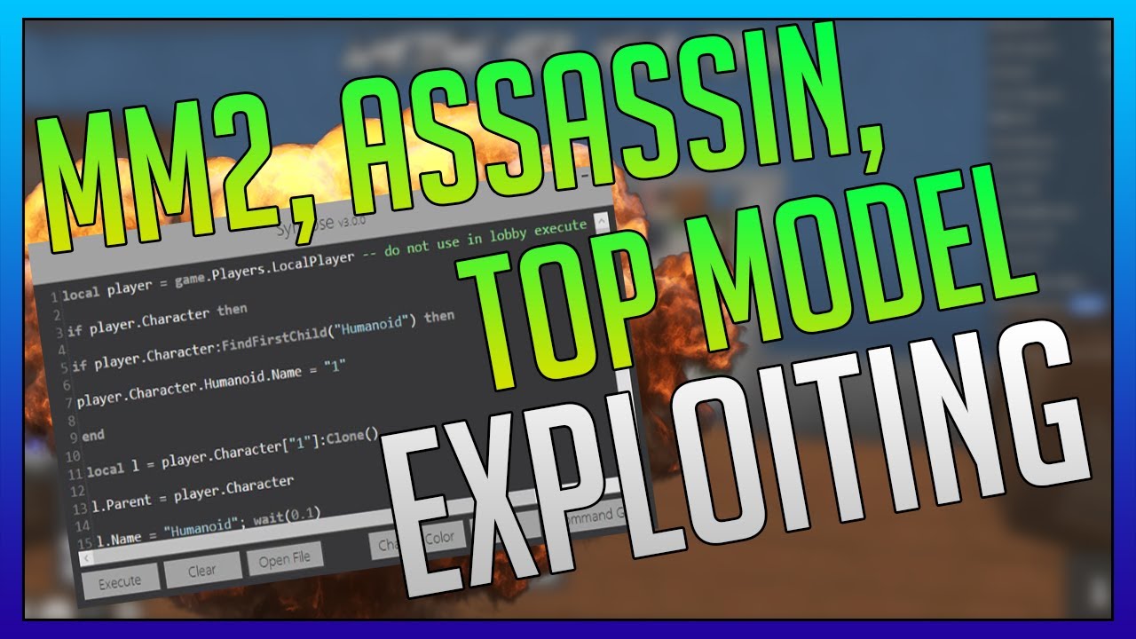 Roblox Exploiting On Assassin Mm2 And Roblox Top Model Youtube - roblox exploiting 5 killing everyone in roblox top model