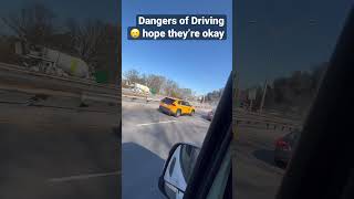 Truck catches fire on I-278 #shocking #accidentnews #truck