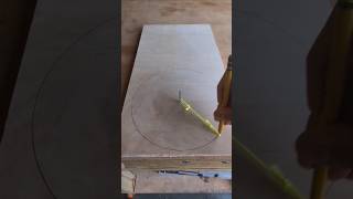 Draw any size circle with a string. #woodworking #shorts
