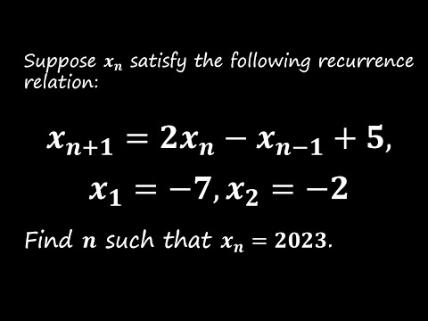 Can you solve this recurrence relation?