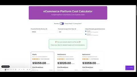 eCommerce Platform Cost Calculator – The Ultimate SaaS Tool for Comparing Platform Costs in Seconds