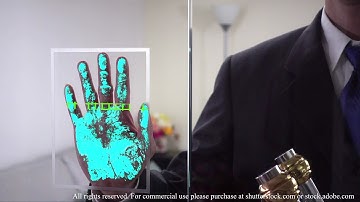 ID security access control / futuristic personal identification / biometric authentication concept