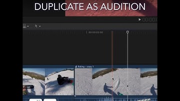 Final Cut Pro Shortcut | Option-Y | Duplicate as Audition