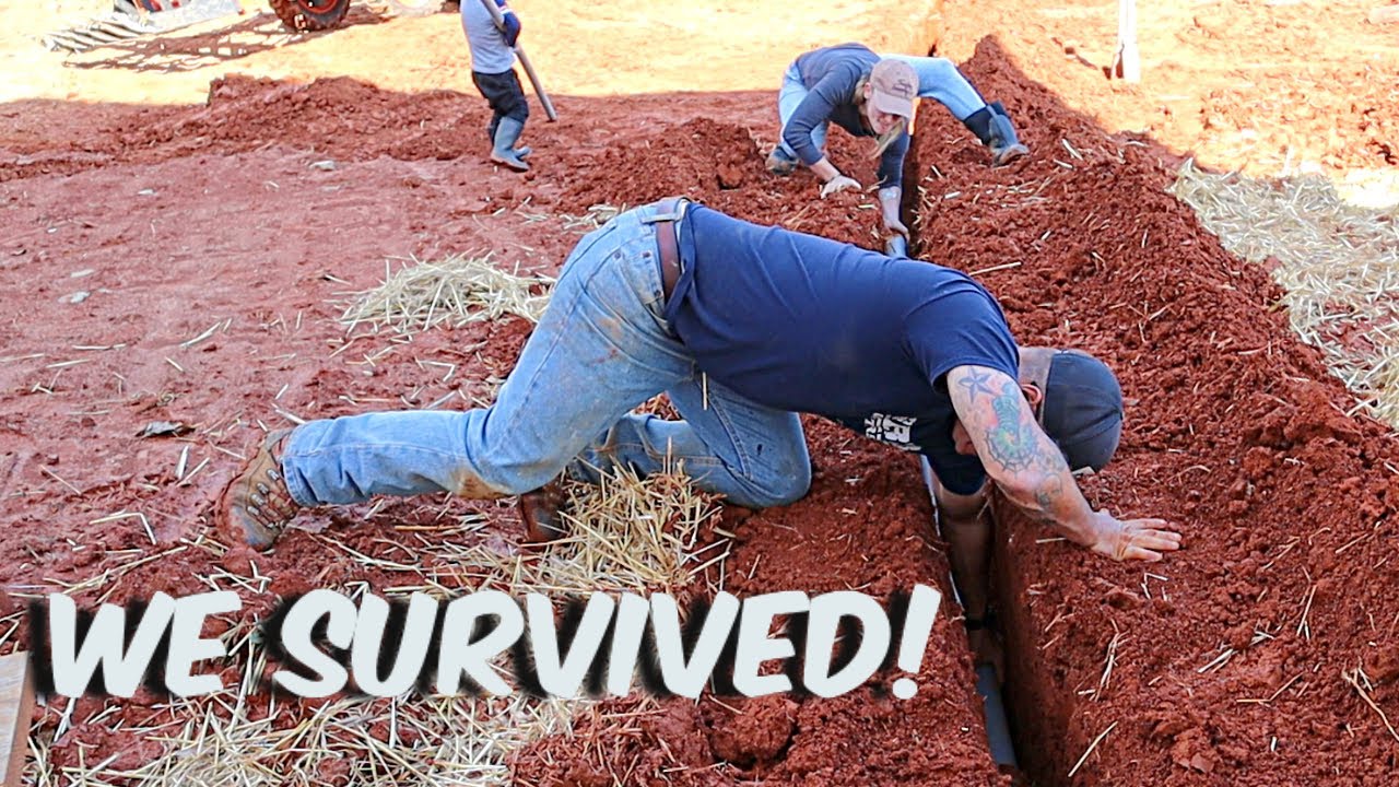 RUNNING UNDERGROUND UTILITIES.  Building a Farmhouse from scratch EP 12