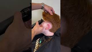 High Fade Tutorial with Clippers on Ginger Hair Precise Lineup #fade #barber #lineup