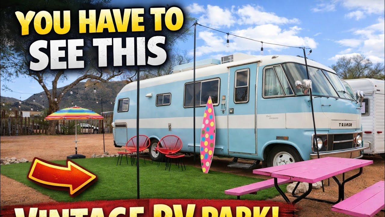 You Can Actually Stay Here?! Vintage RV Park Tour in COLORADO !!!