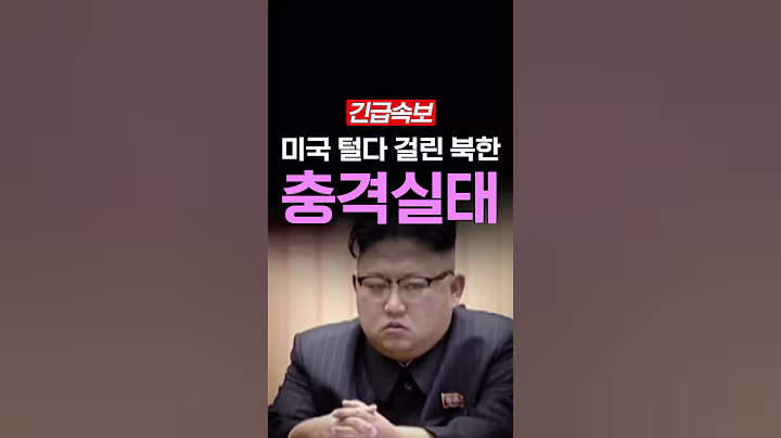 [속보] 미국 털다 딱걸린 북한