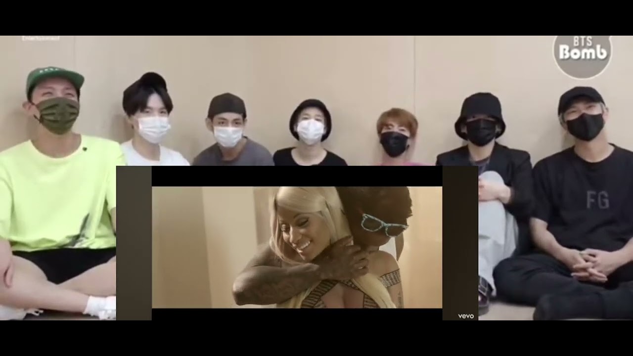 bts reaction to Nicki Minaj songs pt 1 (fake reaction)