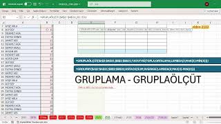 Excel 1 Dakika - Gruplama İşlemi̇ - Gruplaölçüt