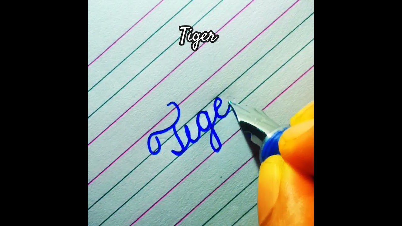 "Tiger" ❤️😍 Beautiful name in Cursive writing 