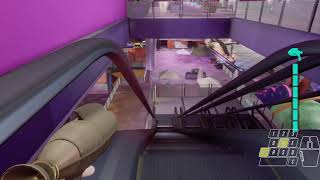 FNaF Security Breach jump onto escalator rails to bottom floor