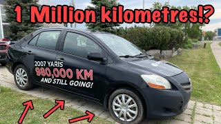 Nearly 1 million kilometres on this 2007 Toyota Yaris Wow