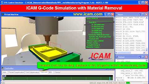 G-Code Simulation using Control Emulator from ICAM Technologies, cnc g-code simulation, verification
