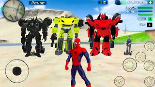 Mech Robot Transformers Spider Rope Frog Ninja Police Cars and Helicopter Game - Android Gameplay screenshot 4