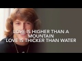 Love is Thicker Than Water Lyrics - Andy Gibb