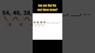 Pattern and Sequence #arithematic #terms #math