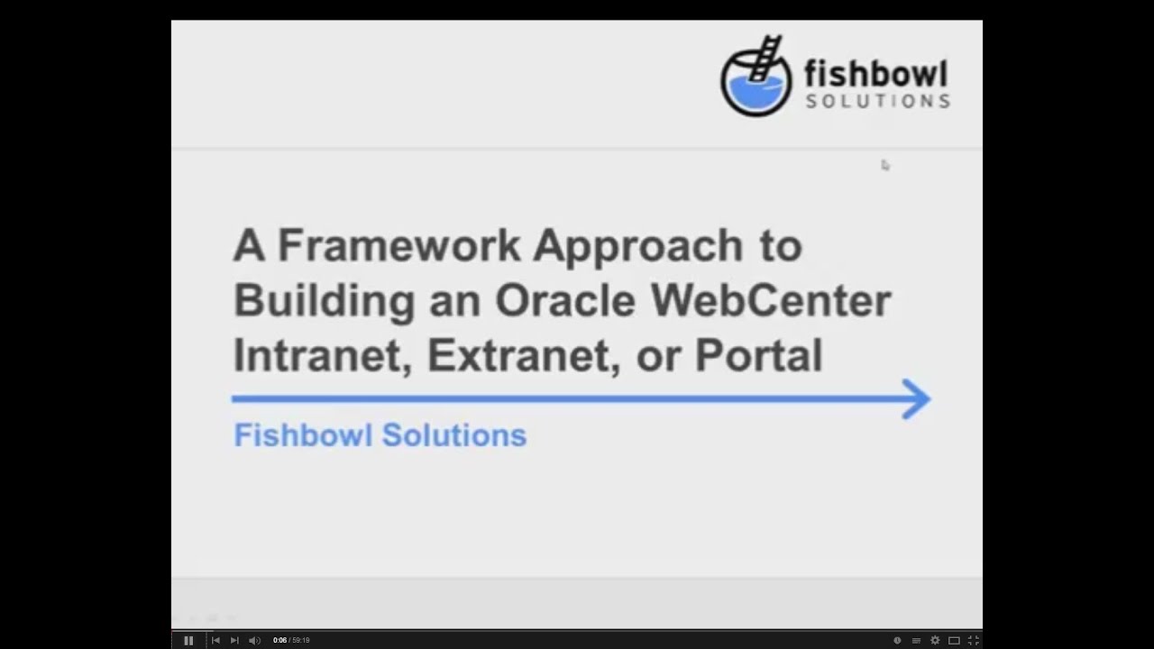 Oracle Intranet A Framework Approach to Building an Oracle WebCenter Intranet, Extranet ...