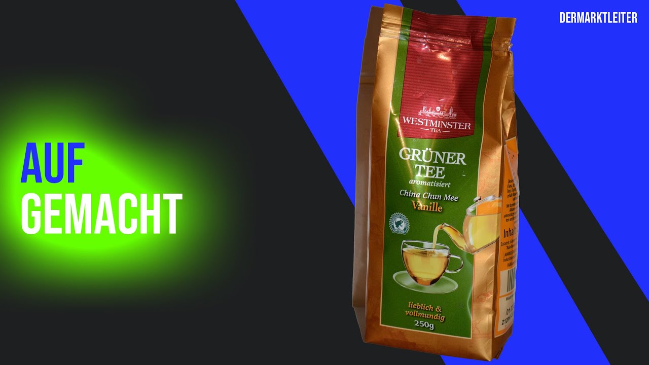 Aufgemacht Aldi Westminster Tea Grüner Tee Vanille YouTube