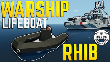 BUILDING A SMALL RHIB Lifeboat - Small Military Ship Build - Part 20 - Stormworks Search and Destroy
