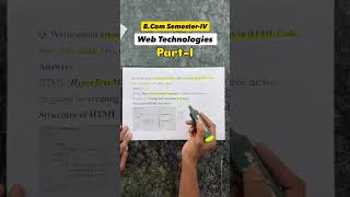 Web Technologies Important Questions B.com 4Th Sem Osmania University Exam 2026