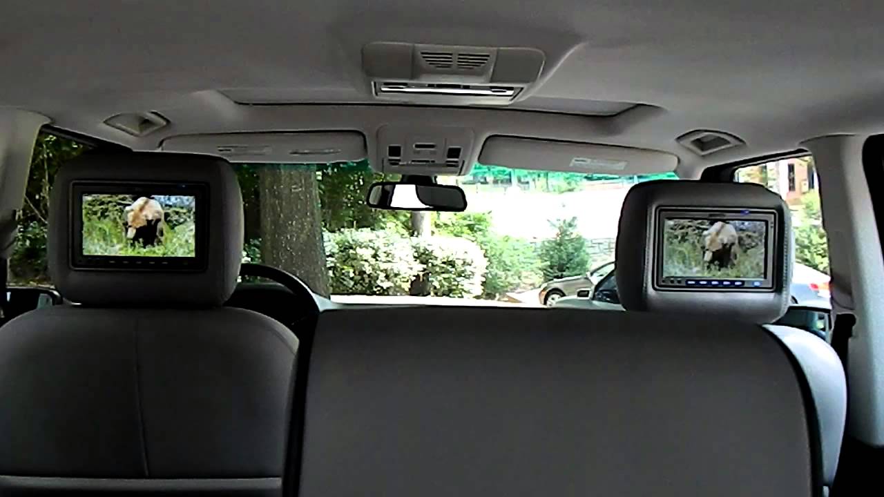 Range Rover Dual Head Rest Monitors YouTube