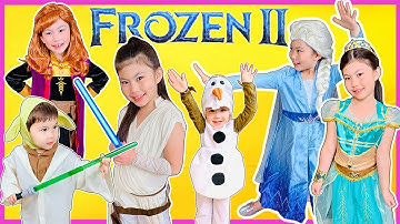 KIDS COSTUME RUNWAY SHOW with FROZEN 2 Elsa Anna Olaf, Toy Story 4, Disney Princesses and MORE!