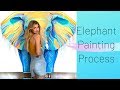 Elephant Painting Process - Acrylic on Canvas