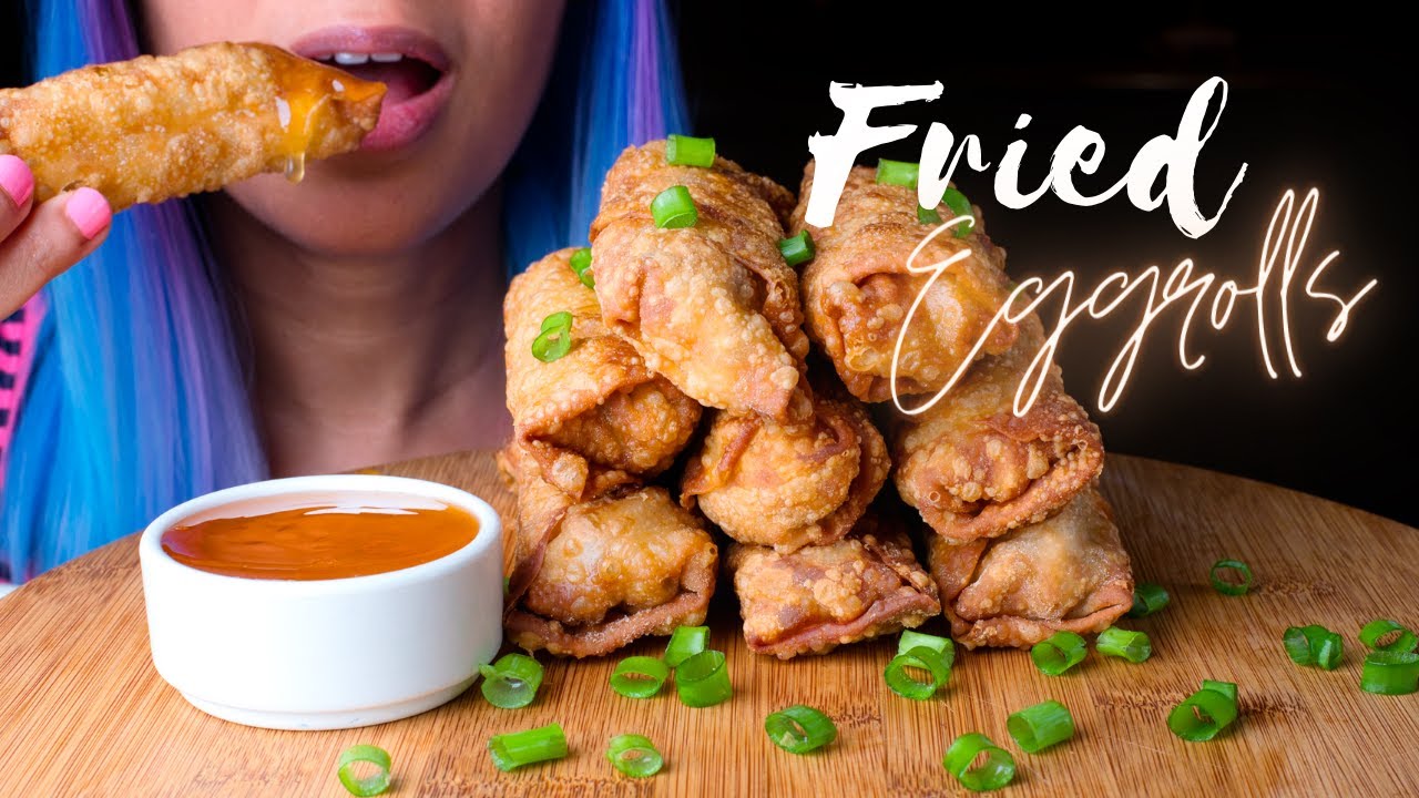 ASMR CRUNCHY EGG ROLLS (CHICKEN & SHRIMP) MUKBANG | EATING SOUNDS | OO YUMMY