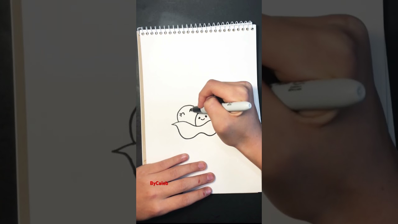 Cute Peas in a Pod Drawing