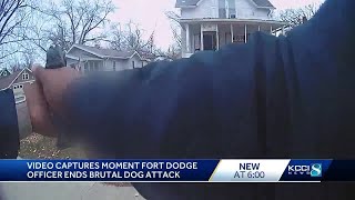 Body camera shows Fort Dodge officer saving woman from attacking dogs