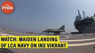 Watch: Maiden landing of Naval Light Combat Aircraft on INS Vikrant