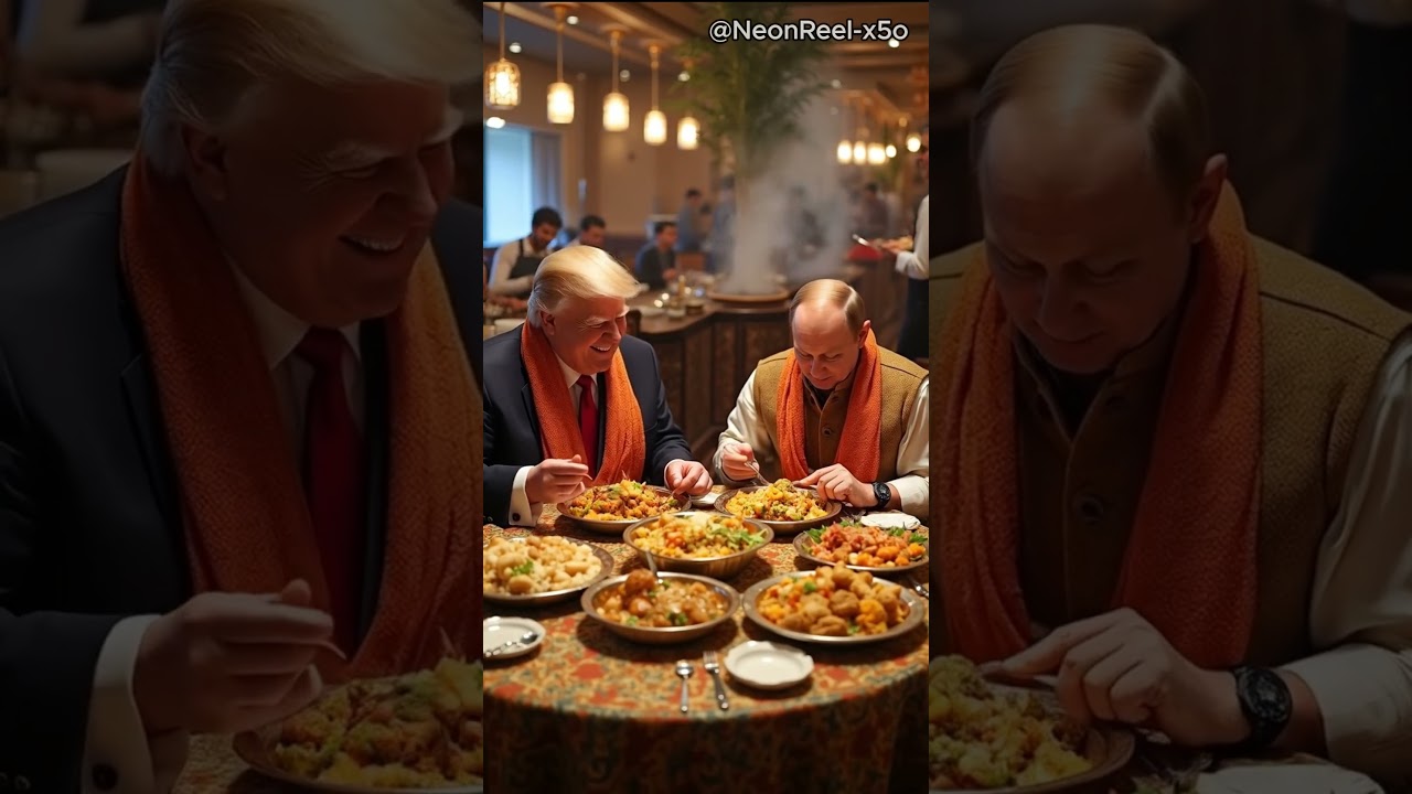 Trump & Putin Try Indian Thali Buffet – Spicy Reactions!|ai video 