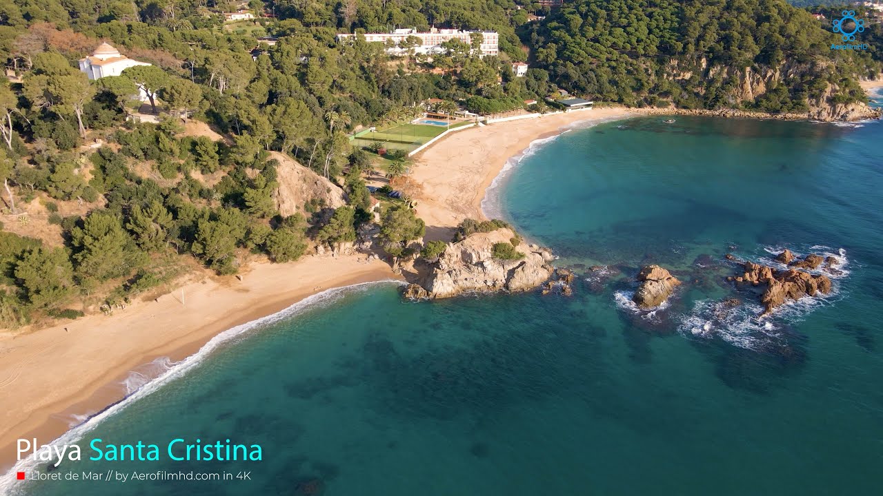 Playa Santa Cristina Lloret de Mar imagenes aereas