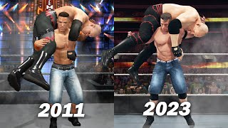 WWE Smackdown vs Raw 2011 vs WWE 2K23 - Finisher Comparisons