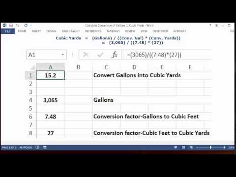 calculate conversion of gallons