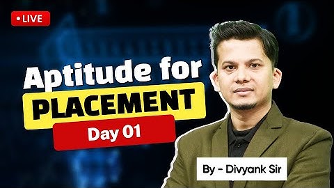 Aptitude for Placements Day 1 | TCS Wipro Infosys Capgemini Prep 2025 | 10-Day Complete Guide