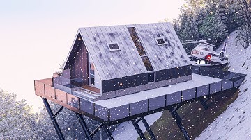 Hidden House in the Snowy Mountains | Silence, Nature & Modern Architecture