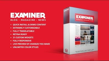 Examiner WordPress Theme - How to Make the Theme Look Like the Demo